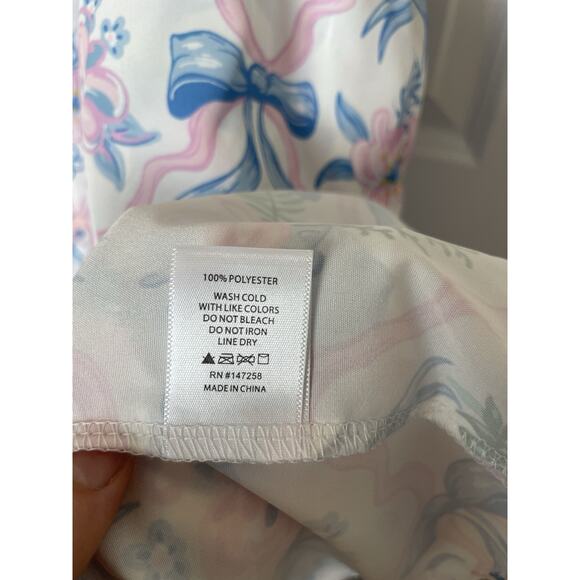 NWT Simply Southern Ribbon Tiered Mini Dress Size XXL Blue Pink White Ruffles - Picture 10 of 13